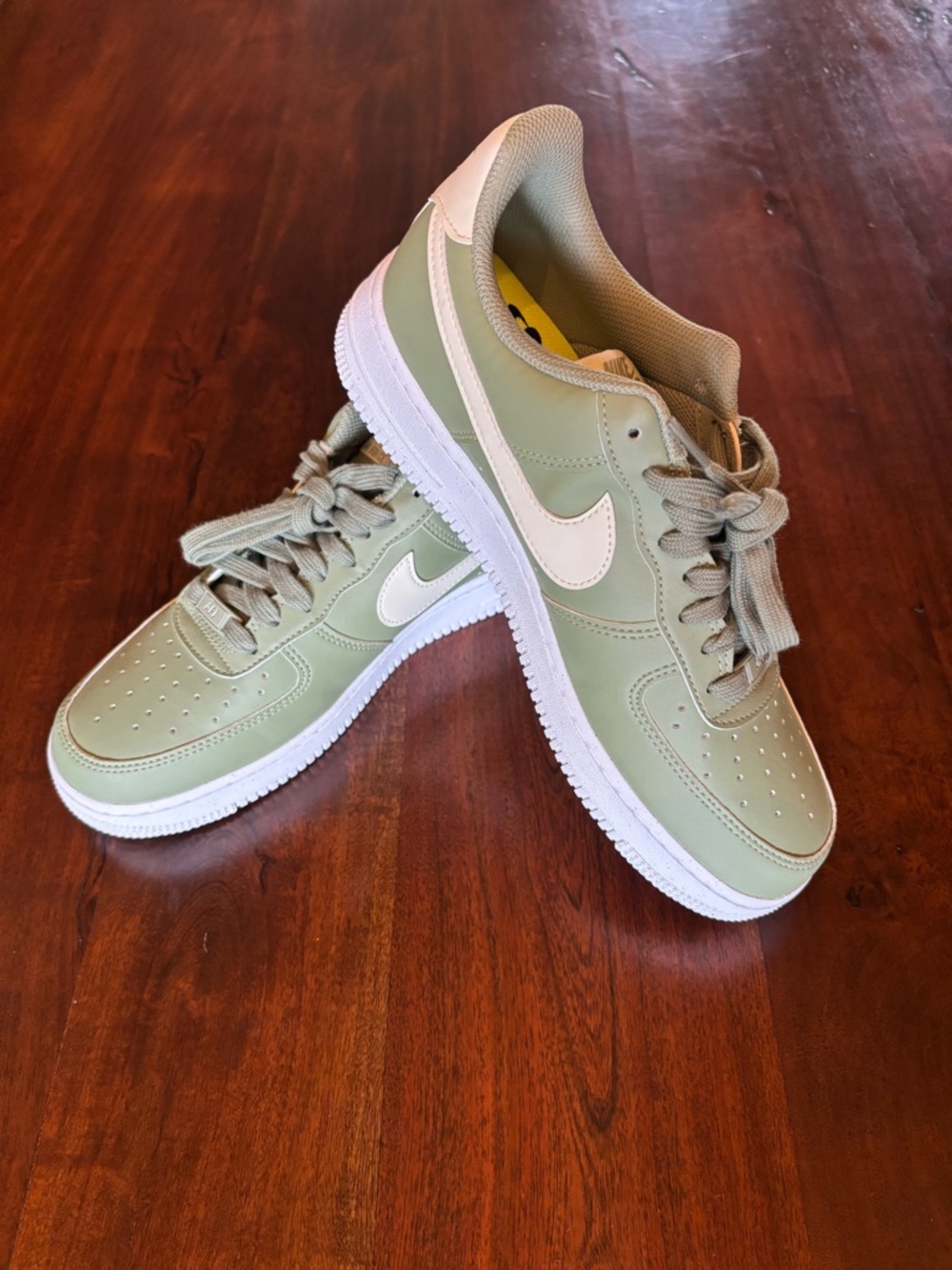 Nike Air Force 1 in “Oil Green” with White Swoosh